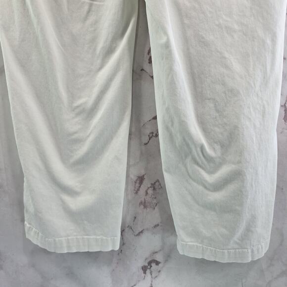 Anthropologie Pants Womens 4 White High Rise Crop Capri Trouser Stretch Maeve - Picture 9 of 13